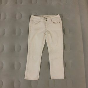 American Eagle Outfitters Cream Ankle Jeans